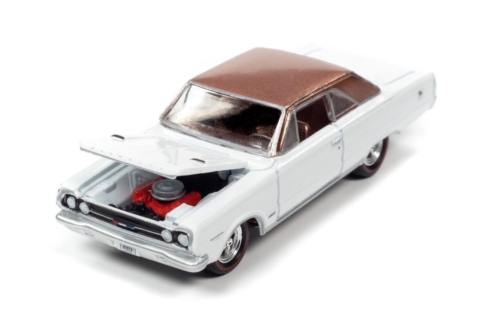 1967 Plymouth GTX , White - Johnny Lightning JLMC030/48A - 1/64