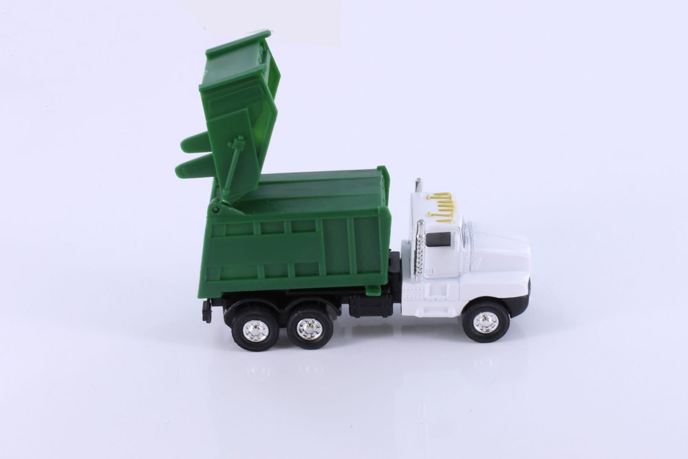 Garbage Truck, White /Green - Showcasts 9911DWT - Diecast Model Toy Car (1 car, no box)