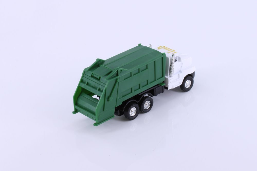 Garbage Truck, White /Green - Showcasts 9911DWT - Diecast Model Toy Car (1 car, no box)