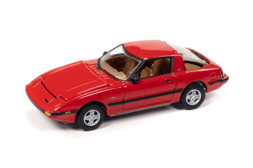 1982 Mazda RX-7, Red - Johnny Lightning JLSP244/24B - 1/64 Scale Diecast Model Toy Car