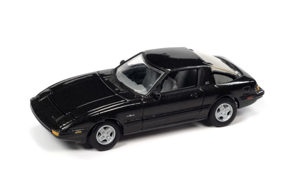 1982 Mazda RX-7, Black - Johnny Lightning JLSP244/24A - 1/64 Scale