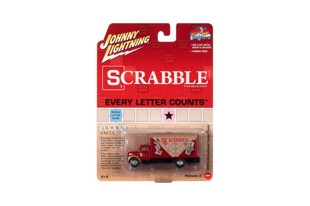 1999 International Cargo Truck, Scrabble - Johnny Lightning JLSP257/24 - 1/64 Scale Diecast Car