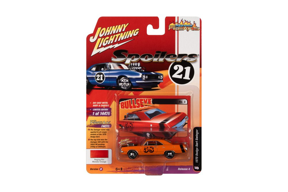 1970 Dodge Dart, Orange - Johnny Lightning JLSF022/48B - 1/64 scale Diecast Car