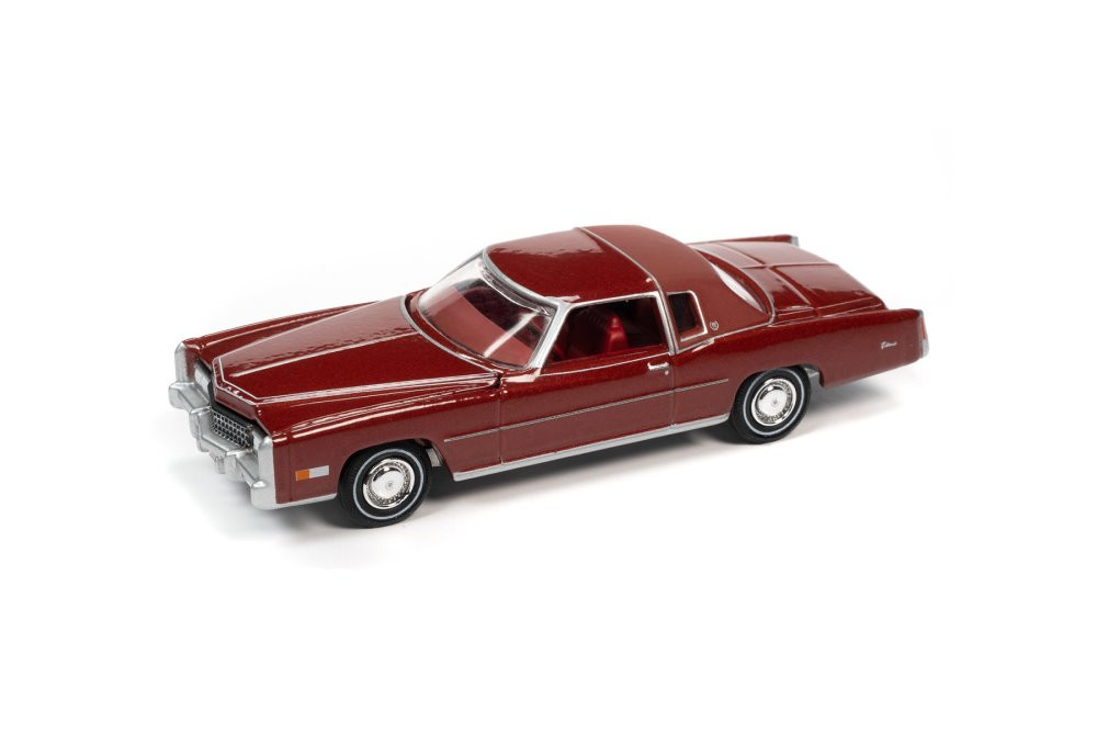 1975 Cadillac Eldorado, Firethorn Poly Red - Auto World AW64352/48B - 1/64 scale Diecast Car