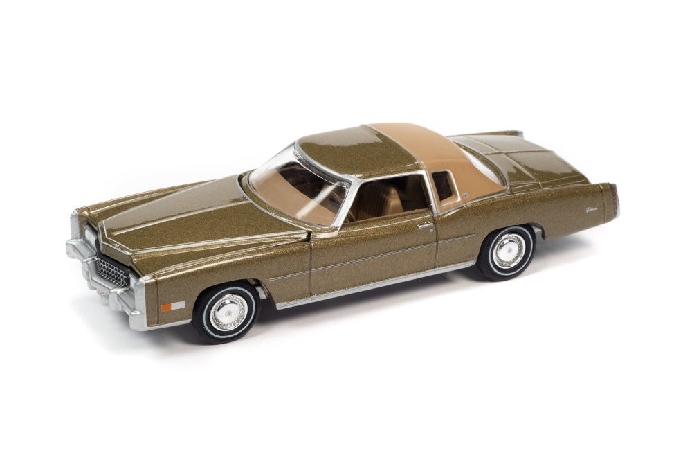 1975 Cadillac Eldorado, Tarragon Gold /Sandalwood Tan - Auto World AWSP098 - 1/64 scale Diecast Car