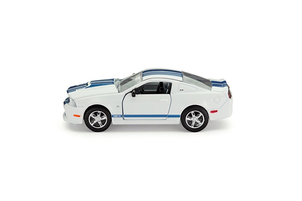 2011 Shelby GT350, White /White Stripes - Shelby Collectibles SC16403P - 1/64 scale Diecast Car