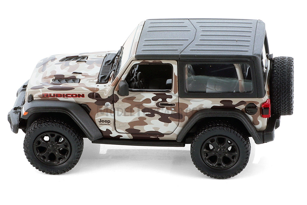 Kinsmart 2018 Jeep Wrangler Rubicon Camo Hardtop Diecast Car Set - Box of 12 1/34 Scale Diecast Model Cars, Assorted Colors