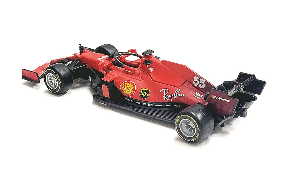 2020 Ferrari SF21, #55 Carlos Sainz - Bburago 36820/55 - 1/43 Scale Diecast Model Toy Car