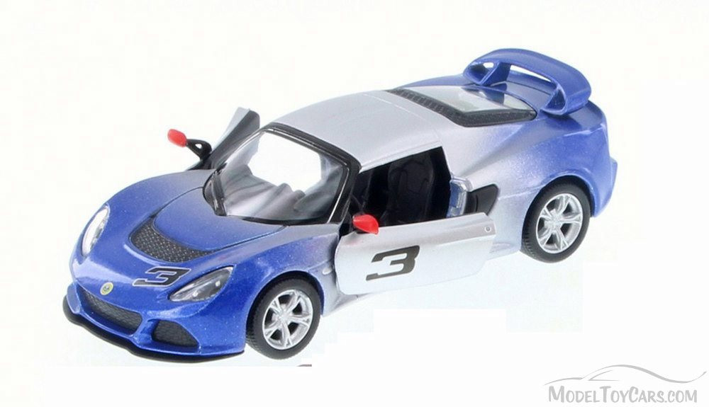 2012 Lotus Exige S #3, Fading Blue - Kinsmart 5361DG - 1/32 Scale Diecast Model Toy Car