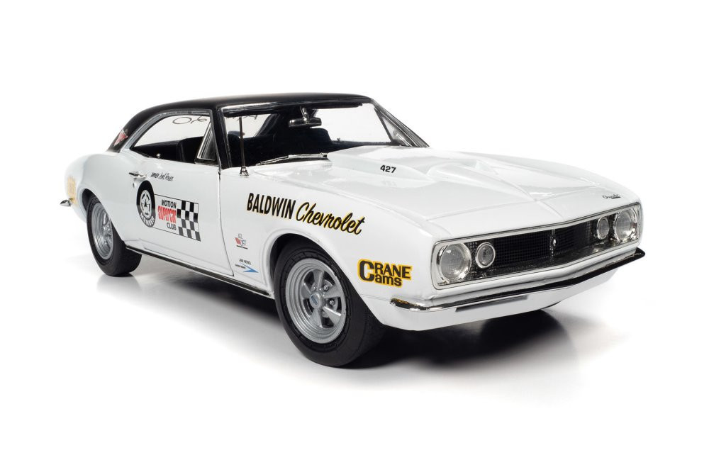 1967 Chevy Camaro SS 427, White - Auto World AMM1275 - 1/18 Scale Diecast Model Toy Car