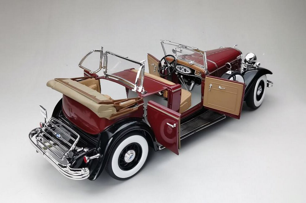 1932 Ford Lincoln KB Top Down Convertible, Burgundy - Sun Star