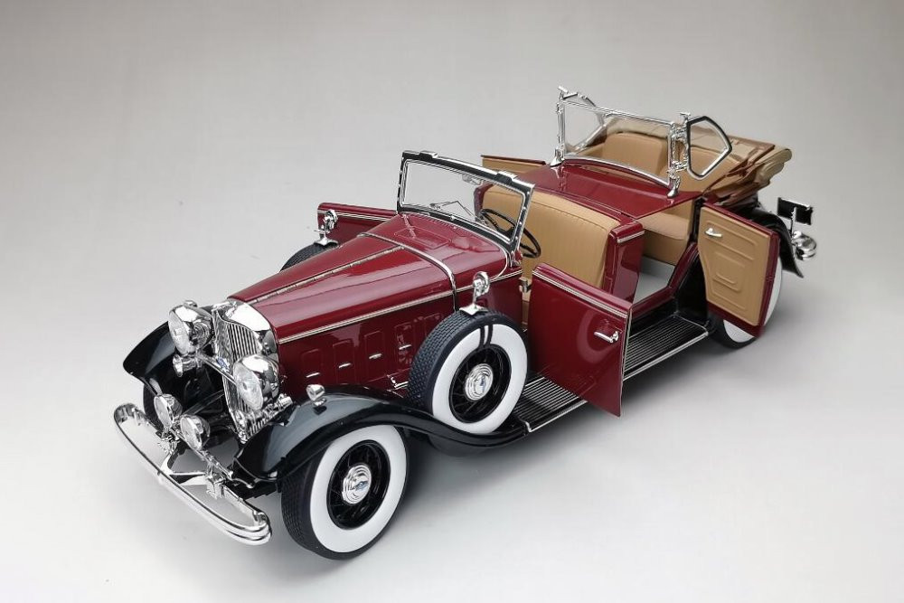 1932 Ford Lincoln KB Top Down Convertible, Burgundy - Sun Star