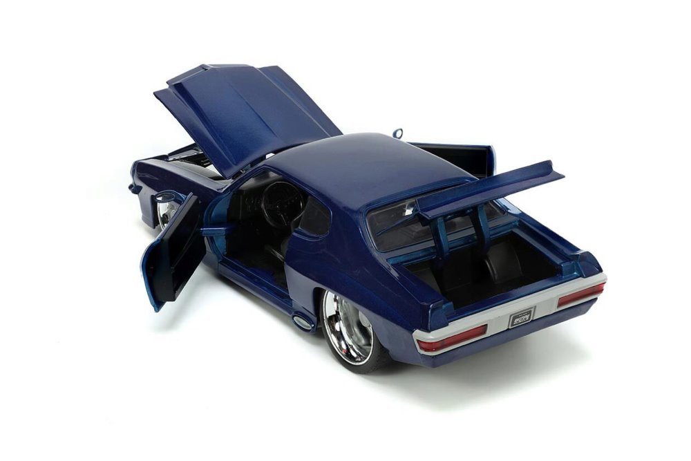 1971 Pontiac GTO, Dark Blue - Jada Toys 33545 - 1/24 Scale Diecast Model  Toy Car