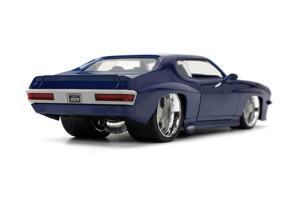 1971 Pontiac GTO, Dark Blue - Jada Toys 33545 - 1/24 Scale Diecast Model Toy Car