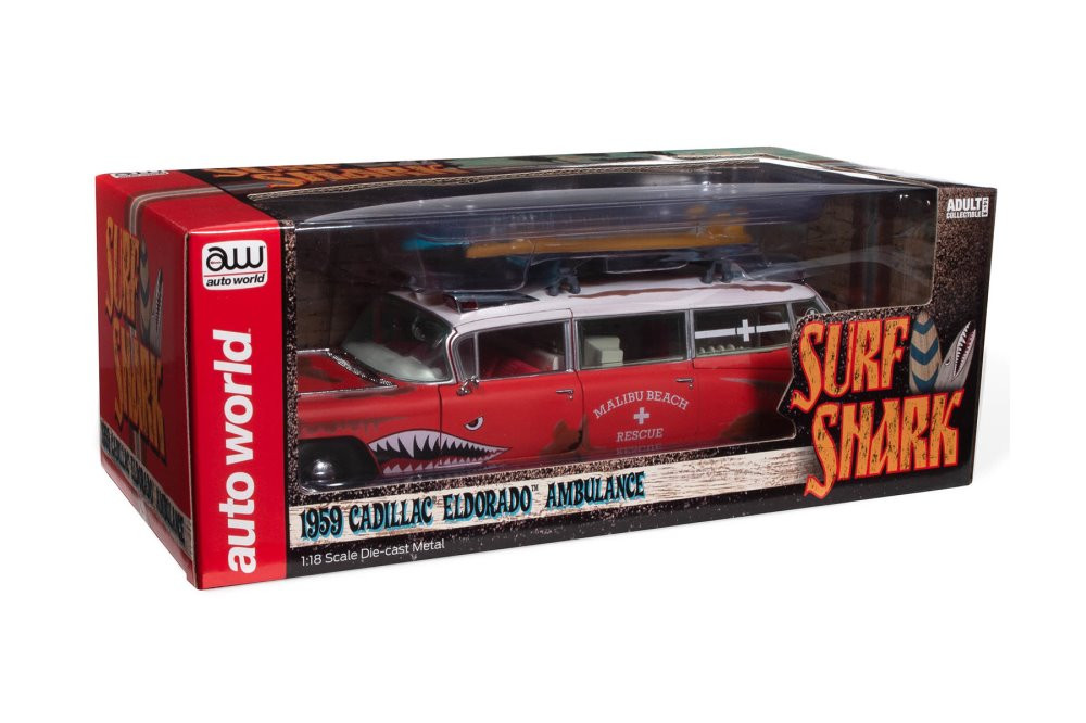 1959 Cadillac Eldorado Ambulance (Weathered), Red - Auto World