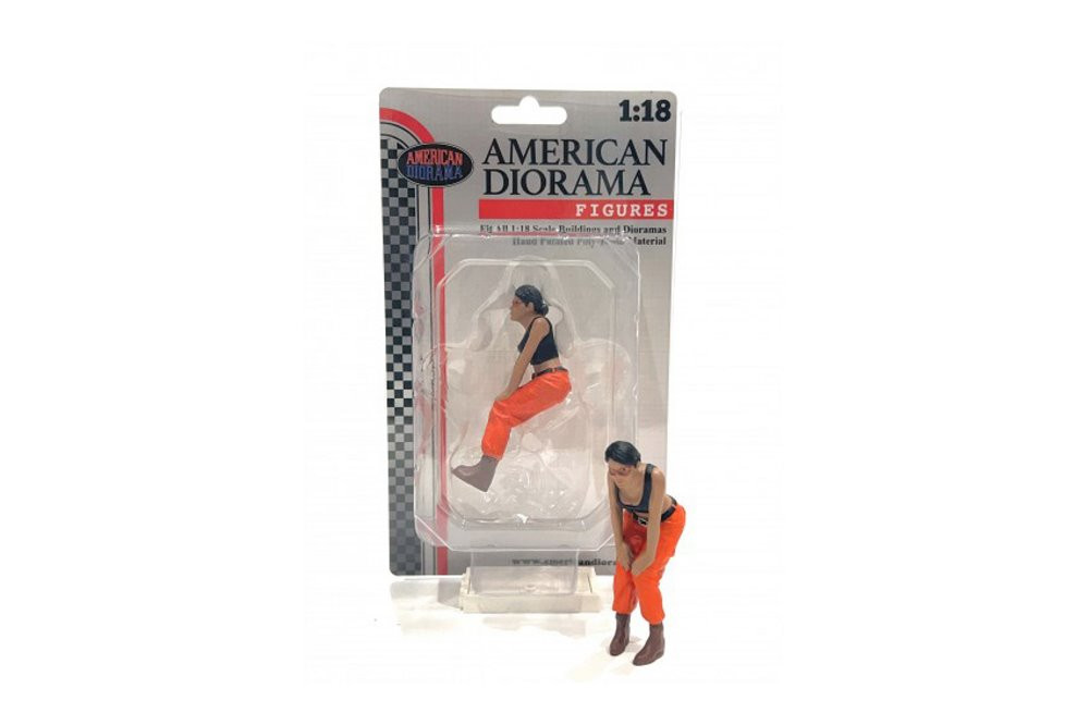 Hip Hop Girls Figure 4, Black - American Diorama AD18104 - 1/18 Scale Figurine - Diorama Accessory