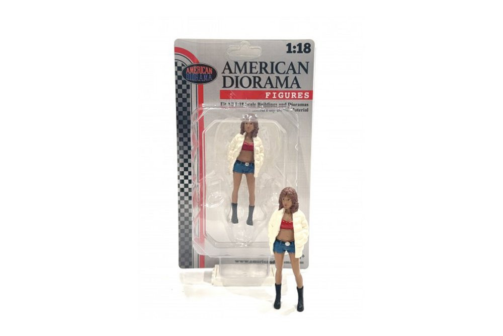 Hip Hop Girls Figure 3, White - American Diorama AD18103 - 1/18 Scale Figurine - Diorama Accessory
