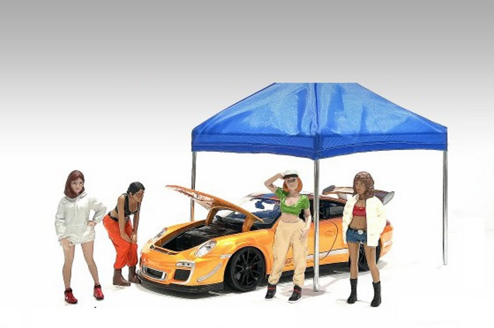 Hip Hop Girls Figure 2, White - American Diorama AD18102 - 1/18 Scale Figurine - Diorama Accessory