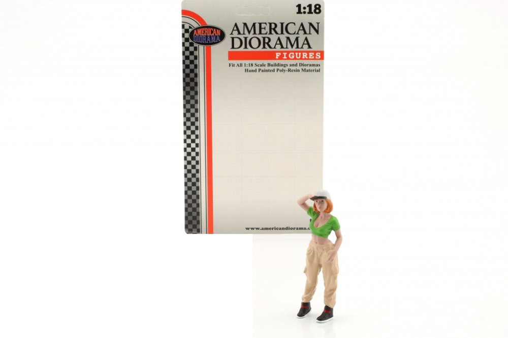 Hip Hop Girls Figure 1, Green - American Diorama AD18101 - 1/18 Scale Figurine - Diorama Accessory