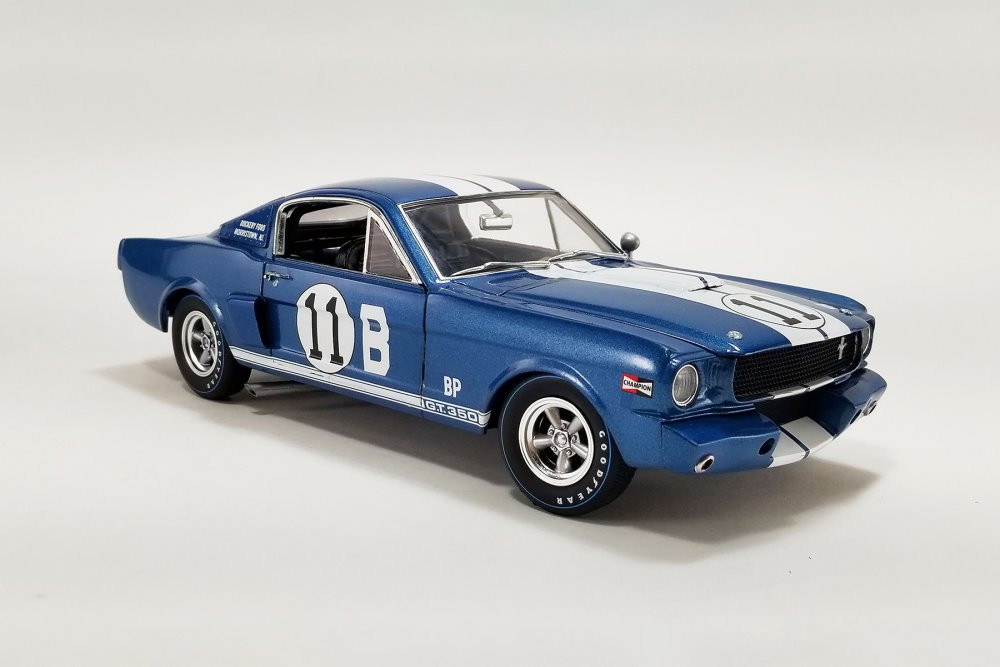 1965 Shelby G.T. 350R #11B, Blue - Acme A1801864 - 1/18 Scale Diecast Model Toy Car