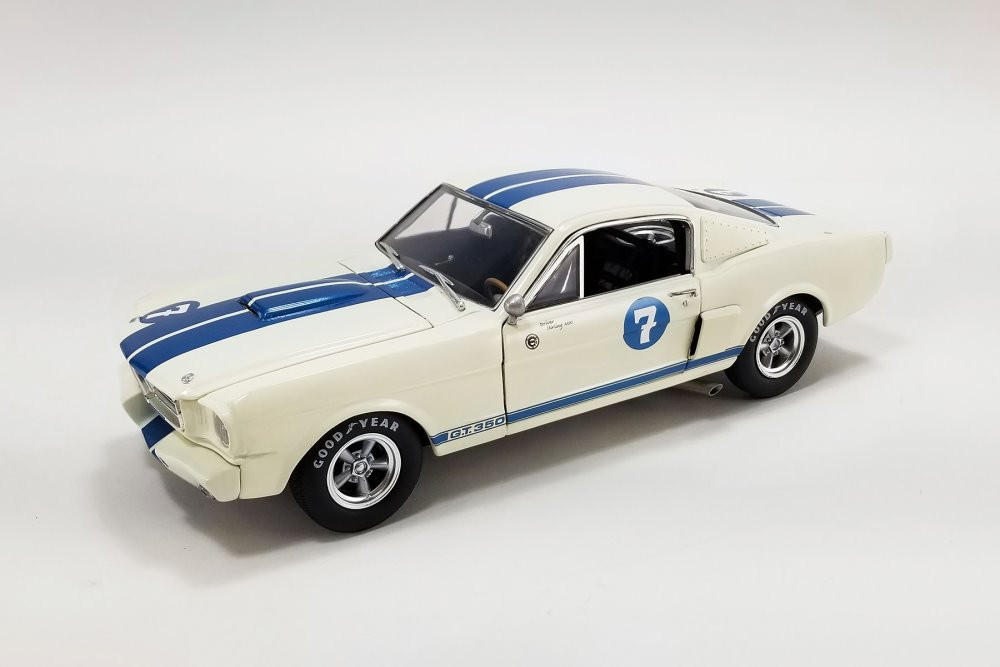 1965 Shelby G.T. 350R #7, White - Acme A1801814 - 1/18 Scale