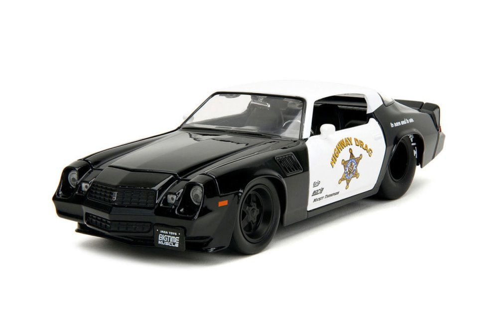 1979 Chevy Camaro Z28 "Highway Drag" Police, Black - Jada Toys 34203/4 - 1/24 Scale Diecast  Car