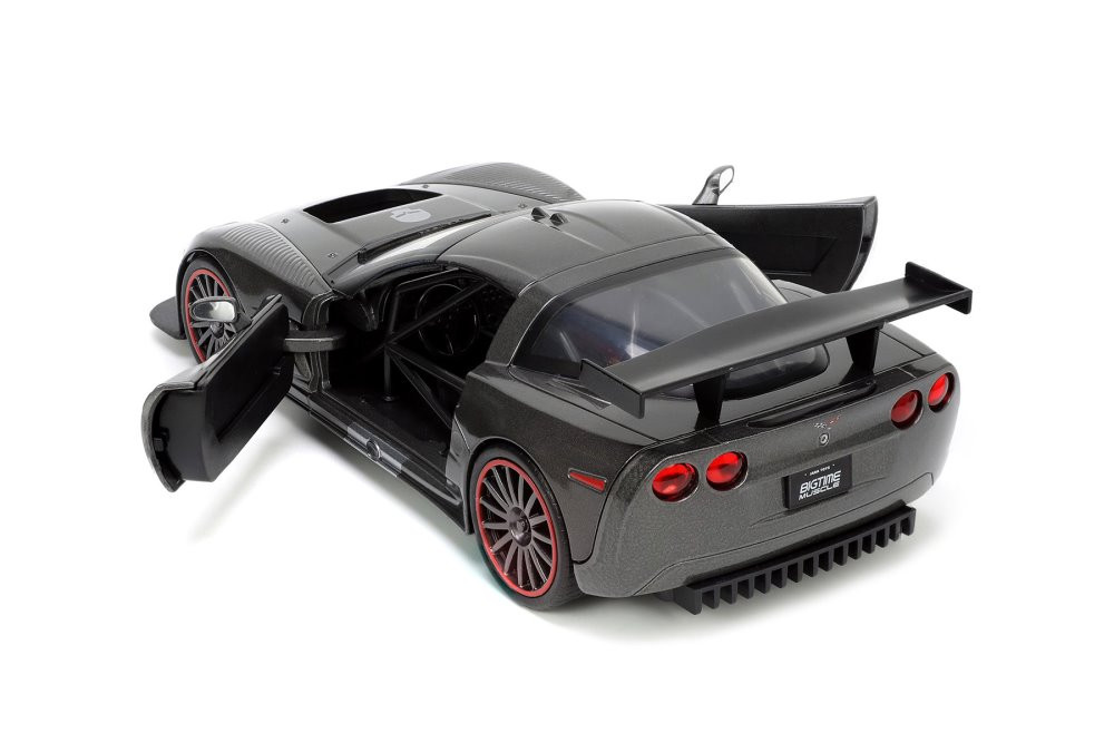 2005 Chevy Corvette C6-R, Dark Gray - Jada Toys 34117 - 1/24 Scale