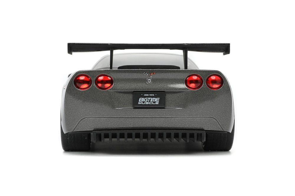 2005 Chevy Corvette C6-R, Dark Gray - Jada Toys 34117 - 1/24 Scale Diecast Model Toy Car