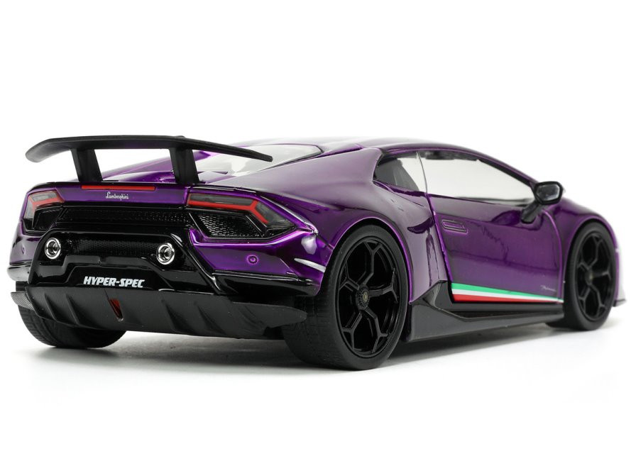 Lamborghini Huracán Performante, Purple - Jada Toys 34214/4 - 1/24 Scale Diecast Model Toy Car