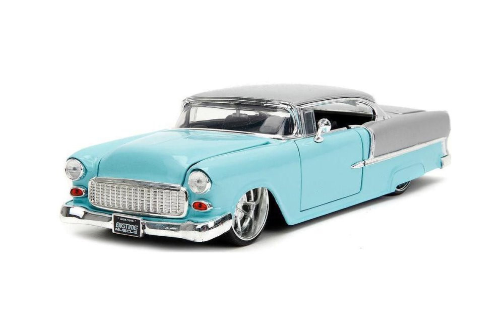 1955 Chevy Bel Air, Light Blue - Jada Toys 34207/4 - 1/24 Scale Diecast Model Toy Car