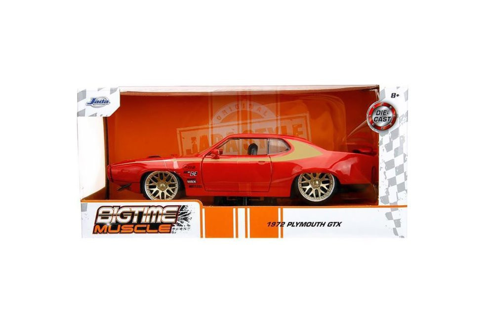 1972 Plymouth GTX, Red - Jada Toys 34206/4 - 1/24 Scale Diecast