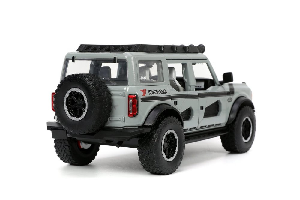 2021 Ford Bronco, Gray - Jada Toys 33300 - 1/24 Scale Diecast Model Toy Car