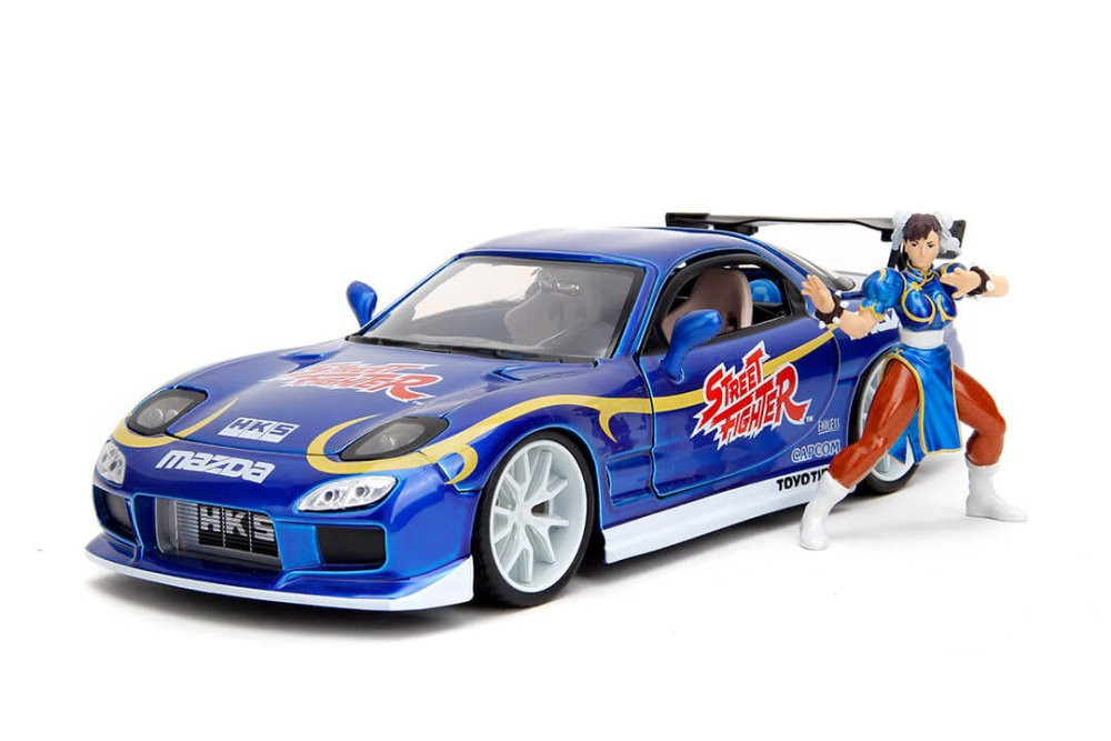 1993 Mazda RX-7 w/ Chun-Li Figure, Street Fighter - Jada Toys 30838 - 1/24  Scale Diecast Car