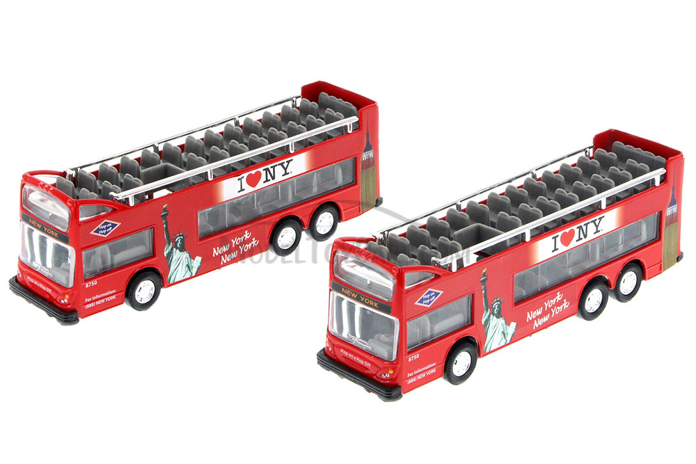 Box of 12 Diecast Model Cars - I Love New York 6 inches Double