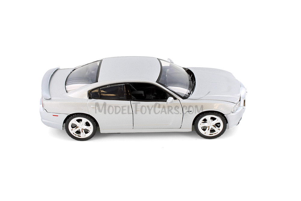 2011 Dodge Charger R/T, Silver - Showcasts 77354SV - 1/24 Scale Diecast Model Toy Car