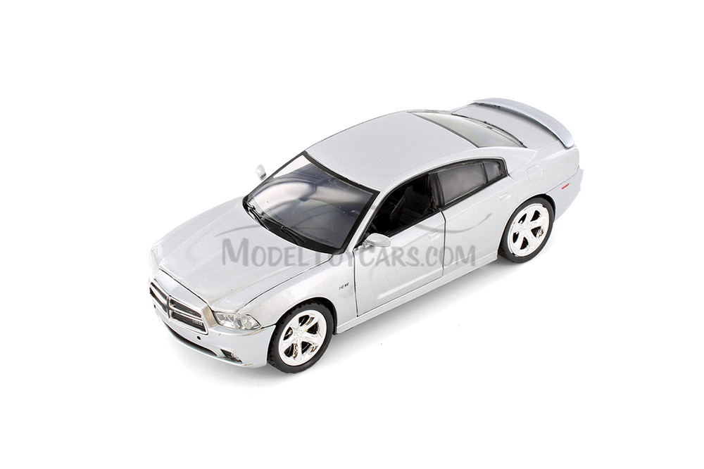 2011 Dodge Charger R/T, Silver - Showcasts 77354SV - 1/24 Scale Diecast Model Toy Car