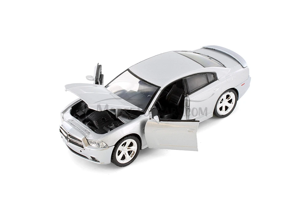2011 Dodge Charger R/T, Silver - Showcasts 77354SV - 1/24 Scale Diecast Model Toy Car