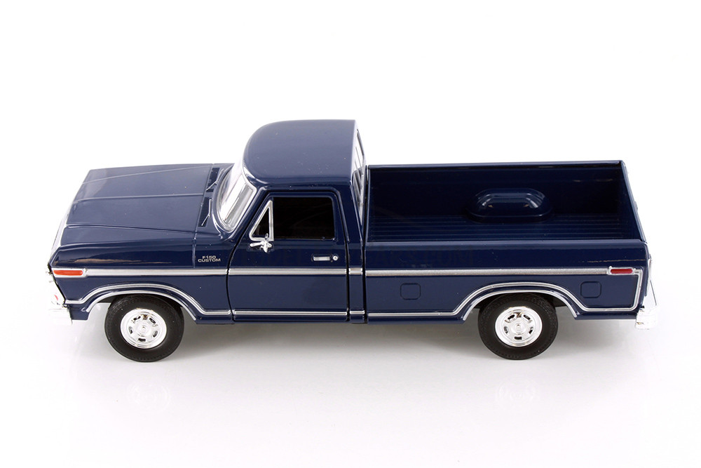 1979 Ford F-150 Custom Pickup, Blue - Showcasts 71346BU - 1/24 Scale Diecast Model Toy Car
