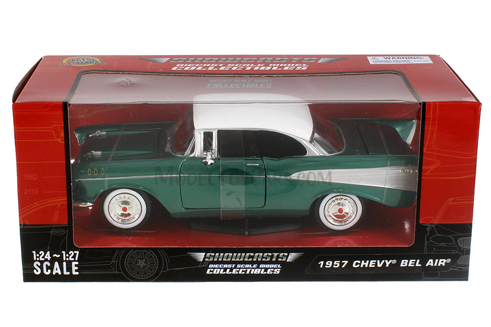 1957 Chevy Bel Air, Green - Showcasts 77228GN - 1/24 Scale Diecast