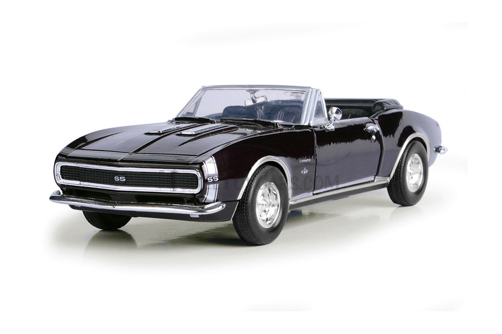 1967 Chevy Camaro SS Convertible, Deep Burgundy - Showcasts 77301BG - 1/24 Scale Diecast Car