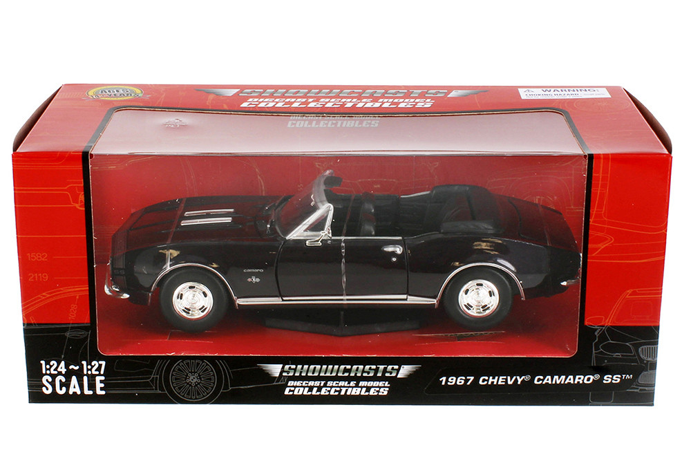 1967 Chevy Camaro SS Convertible, Deep Burgundy - Showcasts 77301BG - 1/24 Scale Diecast Car