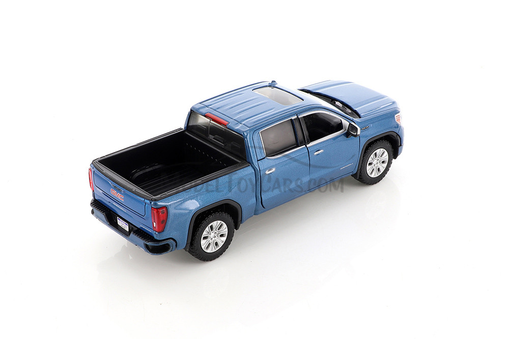 2019 GMC Sierra 1500 Denali Crew Cab, Blue - Showcasts 71362BU - 1/27 Scale Diecast Model Toy Car