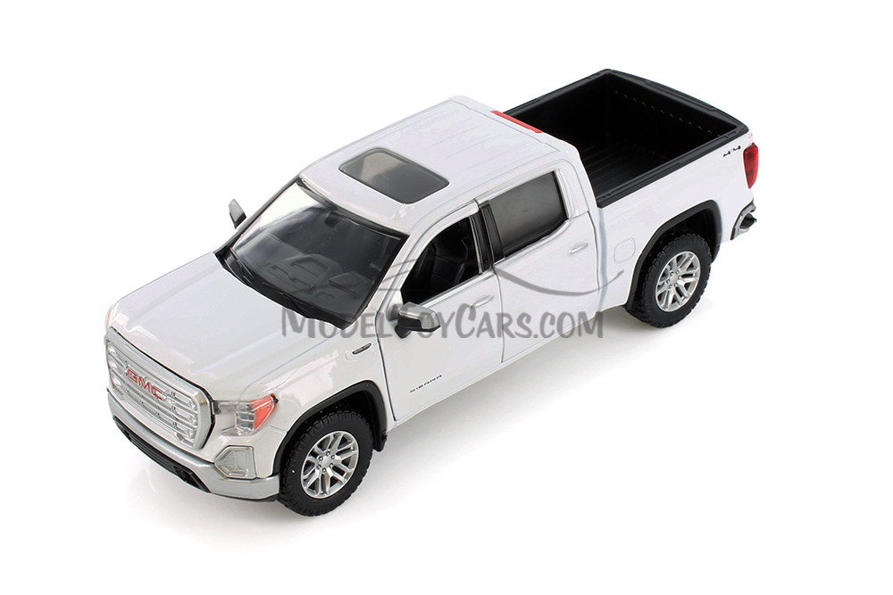 2019 GMC Sierra 1500 SLT Crew Cab, White - Showcasts 71361WH - 1/27 Scale Diecast Model Toy Car