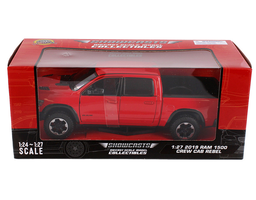 2019 Dodge Ram 1500 Crew Cab Rebel, Red - Showcasts 71358R - 1/24 Scale  Diecast Model Toy Car