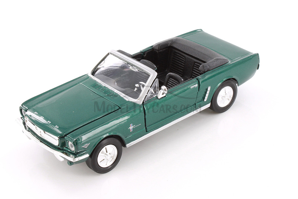 1964 1/2 Ford Mustang Convertible, Green - Showcasts 77212GN - 1