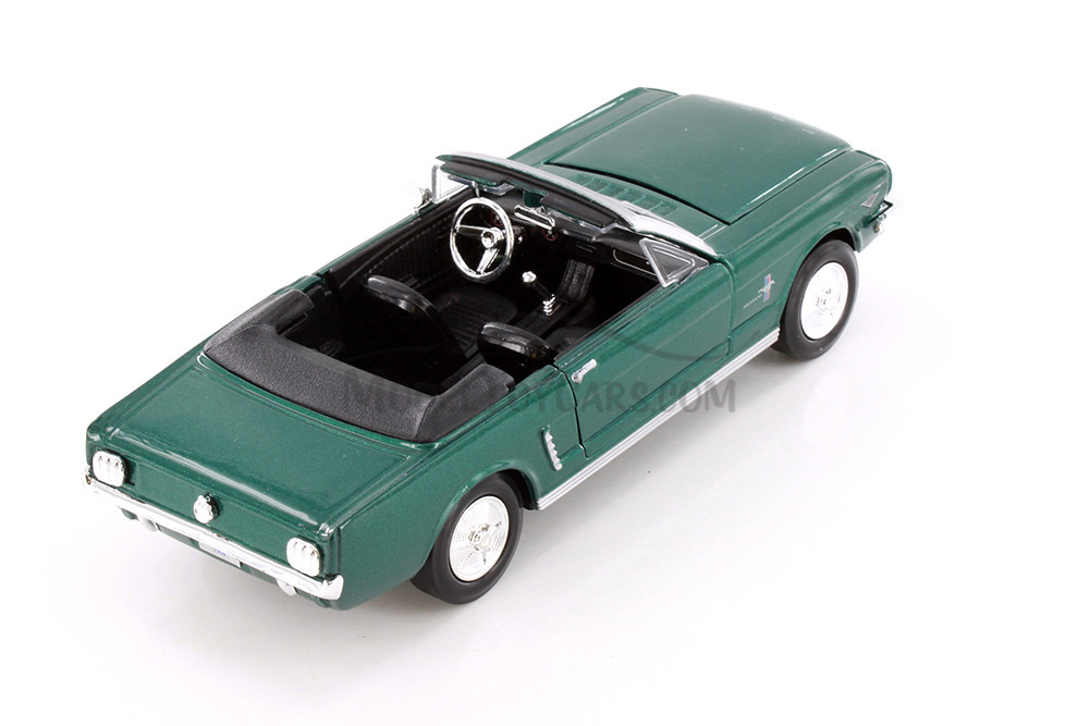 1964 1/2 Ford Mustang Convertible, Green - Showcasts 77212GN - 1/24 Scale Diecast Model Toy Car