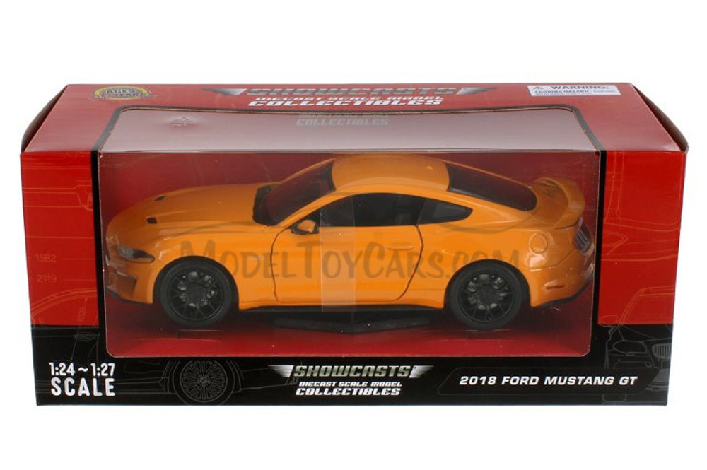 2018 Ford Mustang GT, Orange - Showcasts 71352OR - 1/24 Scale Diecast ...