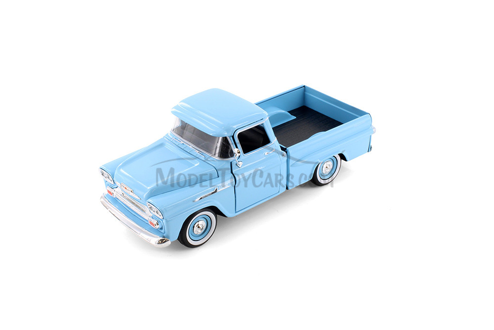 1958 Chevy Apache Fleetside Pickup, Light Blue - Showcasts 71311BU - 1/24 Scale Diecast Car