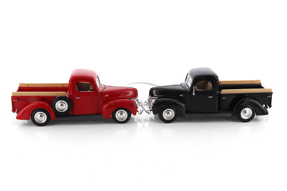 Showcasts 1940 Ford Pickup Diecast Car Set - Box of 4 1/24 Scale Diecast Model Cars, Assorted Colors