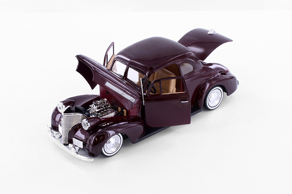 1939 Chevy Coupe , Burgundy - Showcasts 77247D - 1/24 Scale Diecast Model Toy Car (1 car, no box)